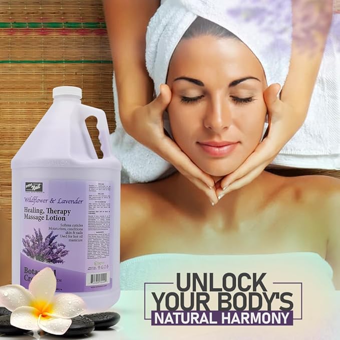 PRONAIL - Healing Therapy Massage Lotion - Professional Pedicure, Body and Hot Oil Manicure, Infused with Natural Oils, Vitamins, Panthenol and Amino Acids (Lavender, 1 Gallon)