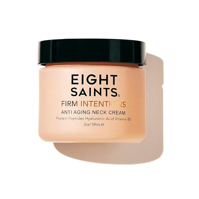 Eight Saints Firm Intentions Anti Aging Neck Cream, Natural & Organic, For Firming Skin and Reducing Wrinkles, 2 Ounces