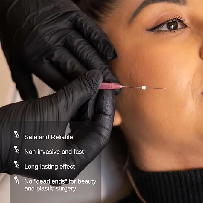 ACADA Pcl Threads for Face, Pcl Screw Threads 30G25mm, Anti-Aging, Pcl Threads Sharp, Long-Lasting Skin Rejuvenation and Firming, 20Pcs