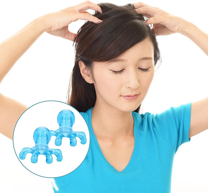 2 Pcs Portable Massager Manual Scalp Massagers Handheld Massager Octopus Handheld Massage Body Tool Octopus Head Massage Massagers for Neck Head Massager Hair Ball Head Elder