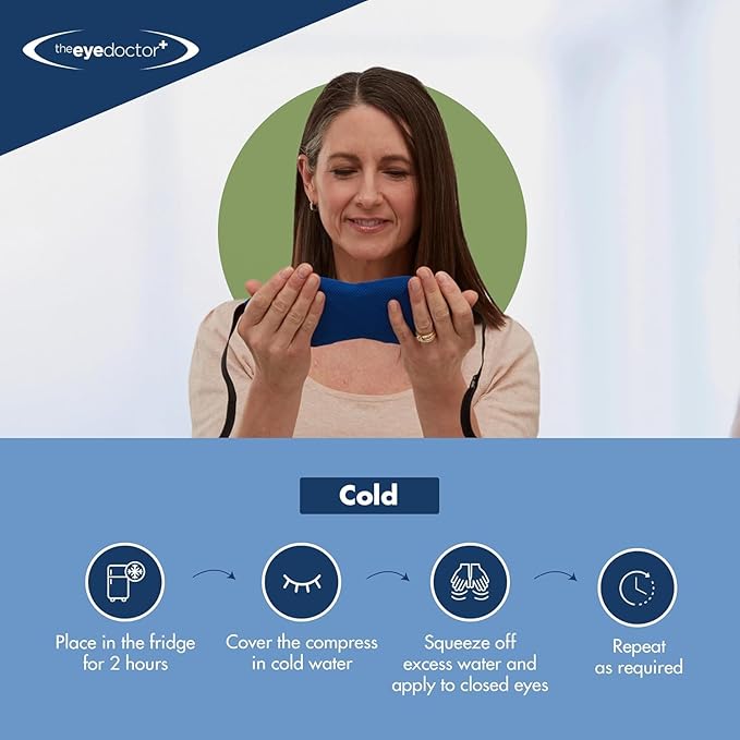 The Eye Doctor Allergy - Cold Eye Compress for Allergy & Hayfever Symptoms, Inflammation, Puffy Eyes, Headaches and Migraines. Reusable Gel Eye Mask for Soothing Relief – Cold Therapy
