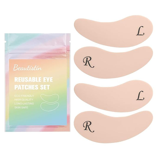 Under Eye Patches Silicone - 2 Pairs Reusable Eye Patches, Eye Wrinkle Patches, Reusable Under Eye Mask, Plump Fine Lines & Wrinkles, Cream