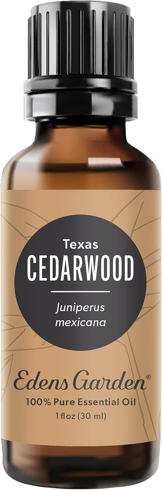 Edens Garden Cedarwood- Texas Essential Oil- 100% Pure Premium Grade, Undiluted, Natural, Therapeutic, Aromatherapy, The Best for Diffuser, Candle, Laundry, Hair 30 ml (1 fl oz)