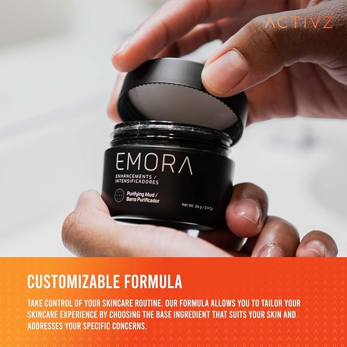 ACTIVZ Emora Purifying Mud - Skincare Mask with Kaolin Clay, Papain, and Honey to Remove Impurities, Exfoliate, and Promote Radiance - 26g