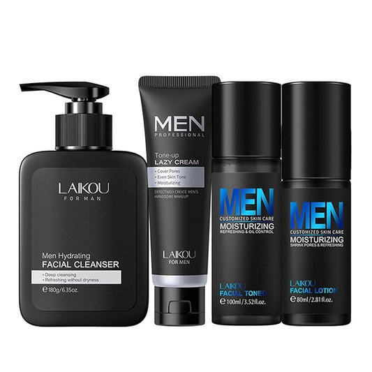 Valentines Day Gifts for Him, Skin Care for Mens Facial Care Kit, Anti-Aging Skin Care Routine for Men, Valentines Gifts for Him Adults Men Dad Boyfriend Husband Gifts, Hydrating, Deep Cleansing
