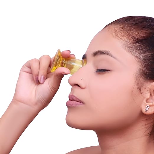 Glass Eye Wash Cup Smooth Edge, Eye Wash Cups - Eye Shaped Rim, Snug Fit Yellow Color (2 Pcs.)