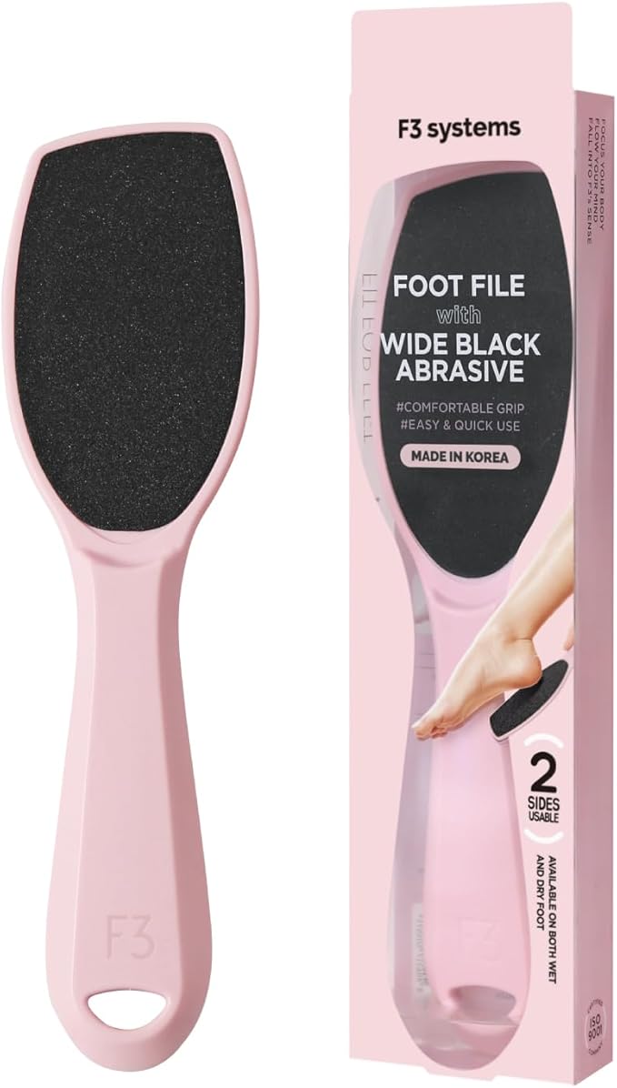 Wide Emery Foot File(Pink), Double-Sided Pedicure Tool, Colossal Professional Foot Scrubber for Men & Women, Effective for Cracked Heel, Callus Remover