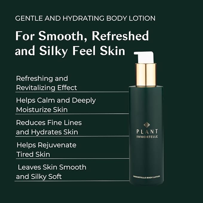 Natural & Organic Body Lotion for women - Smoothes, Hydrates & Revitalizes Tired Skin - Retinol Body lotion for dry skin – Great for sensitive skin- with Helichrysum Italicum, Bukuchiol, Coenzyme Q10