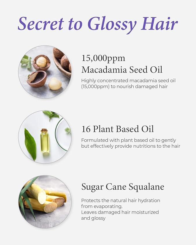 KUNDAL Intense Repair Quick Damaged Care Hair Serum [Cherry Blossom] - Premium Hair Essential Oil, Natural Ingredients, Deep Nourishment. 200ml (100ml x2ea) 6.76 fl. oz