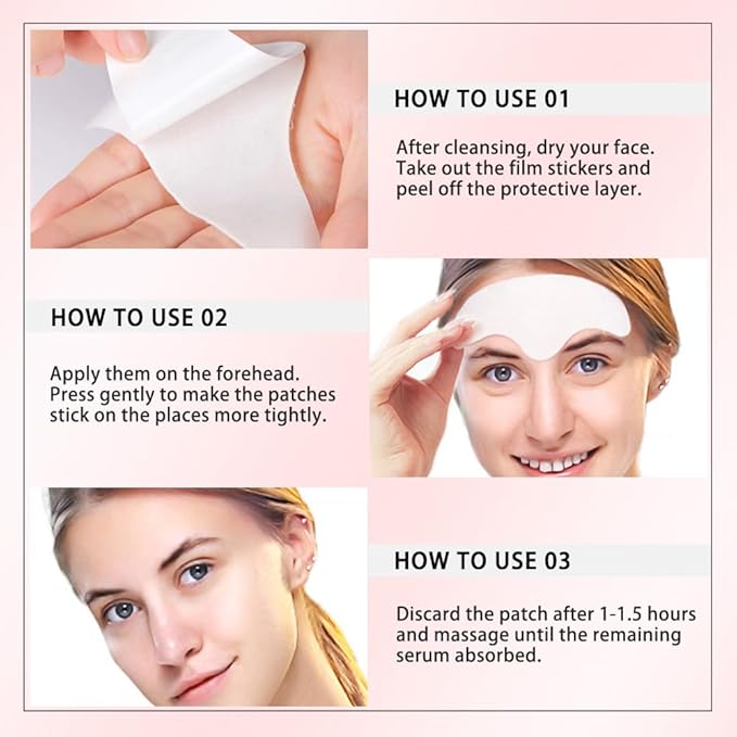 EVPCT 20pcs Forehead Wrinkle Patches - Face Tape for Smoothing Facial Wrinkles Overnight