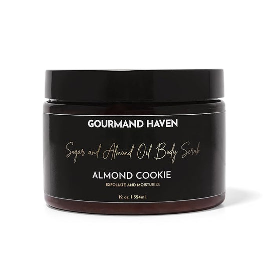 Sugar and Almond Oil Body Scrub - Gentle Moisturizing Body Exfoliation - Made with Coconut, Almond, and Jojoba Oils and Shea Butter