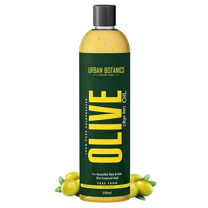 UrbanBotanics® Pure Cold Pressed Olive Oil For Hair and Skin, 250ml
