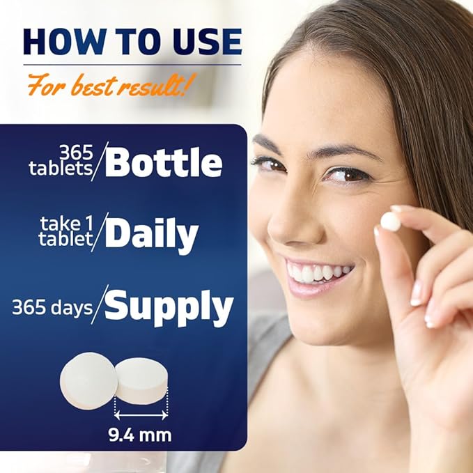 Vitamatic Biotin 5000mcg (5 mg) for Stronger Hair, Skin & Nails - 365 Vegan Tablets- Also Called Vitamin B7