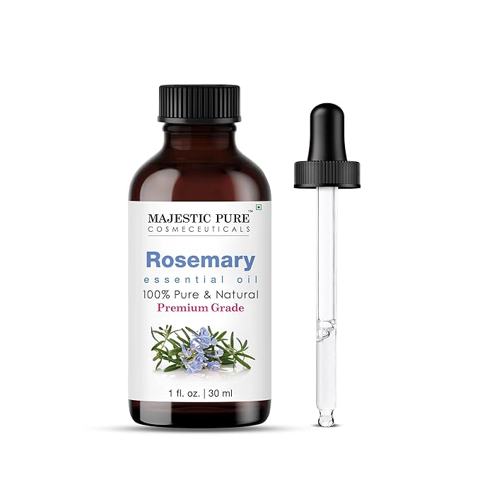 MAJESTIC PURE Rosemary Essential Oil | 100% Pure and Natural Rosemary Oil | Premium Grade Essential Oils for Hair Care, Home Diffusers, Skin, Aromatherapy, Massage and Humidifiers | 1 Fl Oz