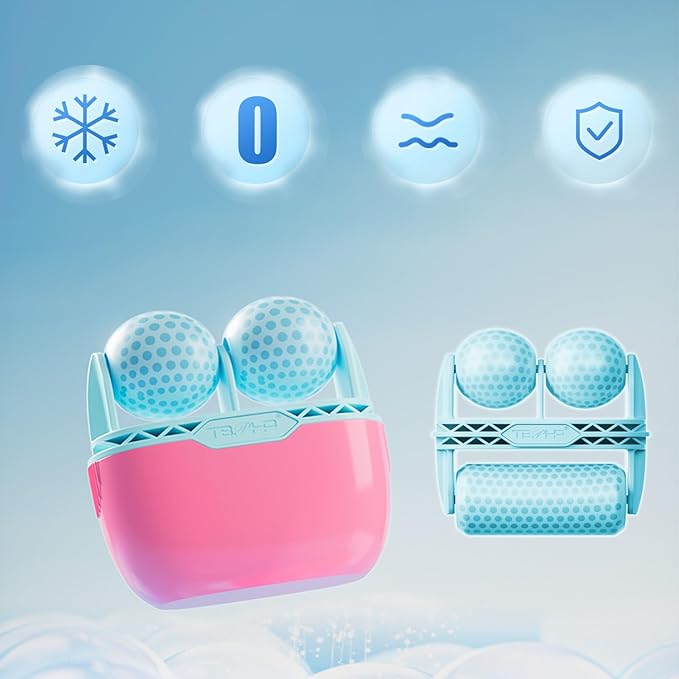 TBPHP Ice Roller BF01 for Face & Eye with Plastic Cover Massager Face Massage Roller Tools (Blue)