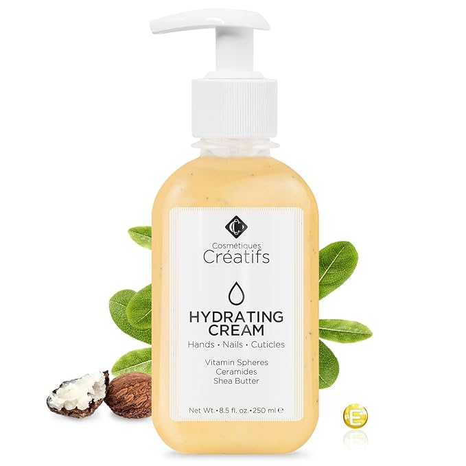 Moisturizing Hand Cream for Dry, Cracked Hands, Nails and Cuticles - 8.5 fl. oz. - Anti-Aging Skin Moisturizer with Vitamin E, Shea Butter, and Ceramides