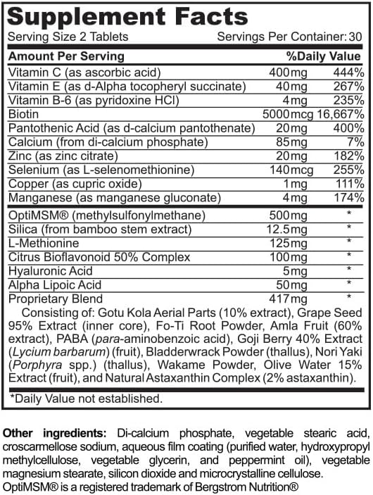 Renewglow Hair Supplement, Proven to Promote Healthy Hair Growth Supports Thicker, Fuller Hair and Healthier Skin, Ages 35 and Up, 2-Pack