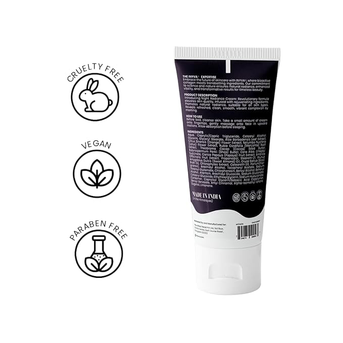 Starlite Radiance Night Cream | Intensive Hydration with Hyaluronic Acid, Vitamin E & Algae Extract | Anti-Aging & Revitalising | Deep Moisturizing for All Skin Types - 3.38 Oz