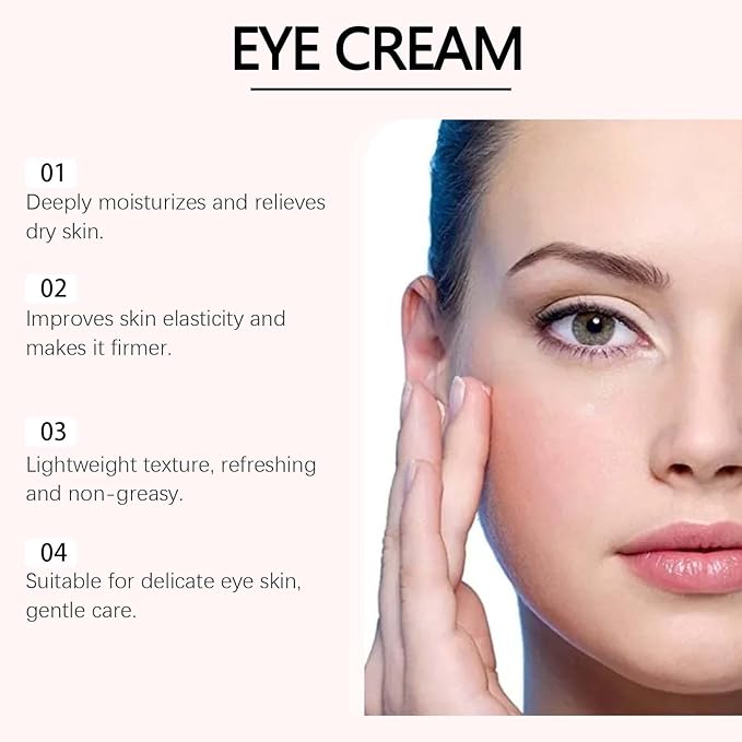 PDRN Pink Peptide Eye Serum Cream, Hydrating & Firming Eye Cream for Dark Circles, Anti-Aging Treatment Reduces Fine Lines, Uneven Skin Tone, Soothing Pink Moisturizer with Peptides, 1.01fl.oz (2)