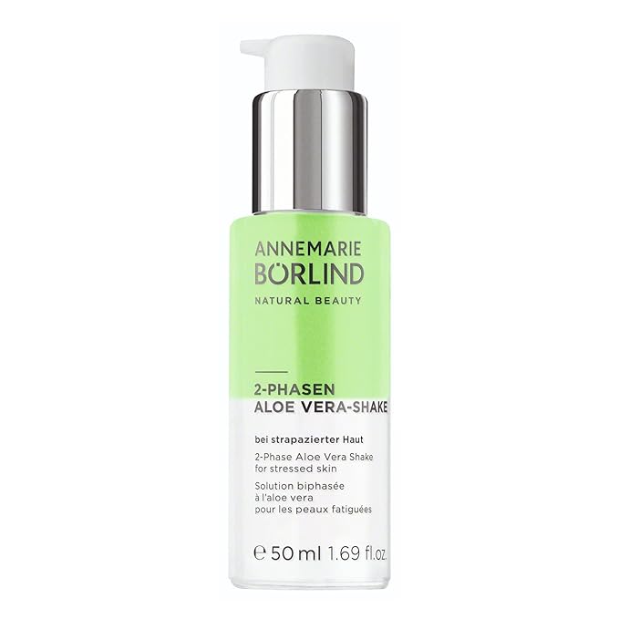ANNEMARIE BÖRLIND - 2 Phase Aloe Vera Shake - Hyaluronic Acid + Aloe Vera + Black Currant Seed Oil For Soothed Skin - Soothing, Relaxing, Nourishing - 50ml