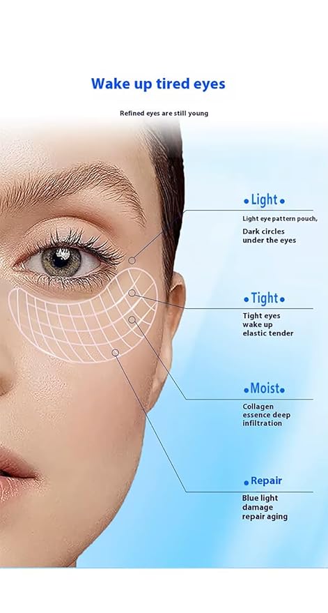 24K Gold Under Eye Treatment Mask, Dark Circle and Anti-Wrinkle, Hydrating eye mask, Puffiness & Eye Care, Collagen,Hyaluronic Acid & Castor Oil, 60 Pieces (Black 24K)