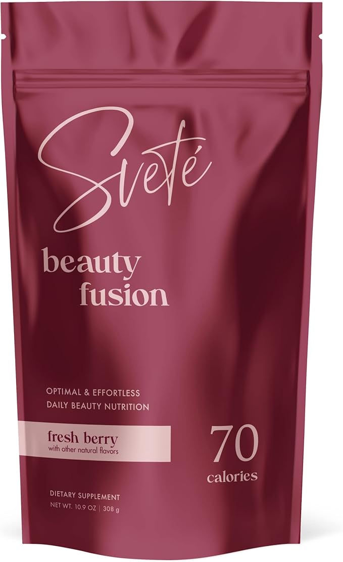 Hydrolyzed Multi Collagen Powder Beauty Superfood for Women Aging Skin, Hair, Nail, Joints, Gut Health, Vitamins, Probiotics, Peptides Keto Supplement Drink |Berry Flavor by Svete
