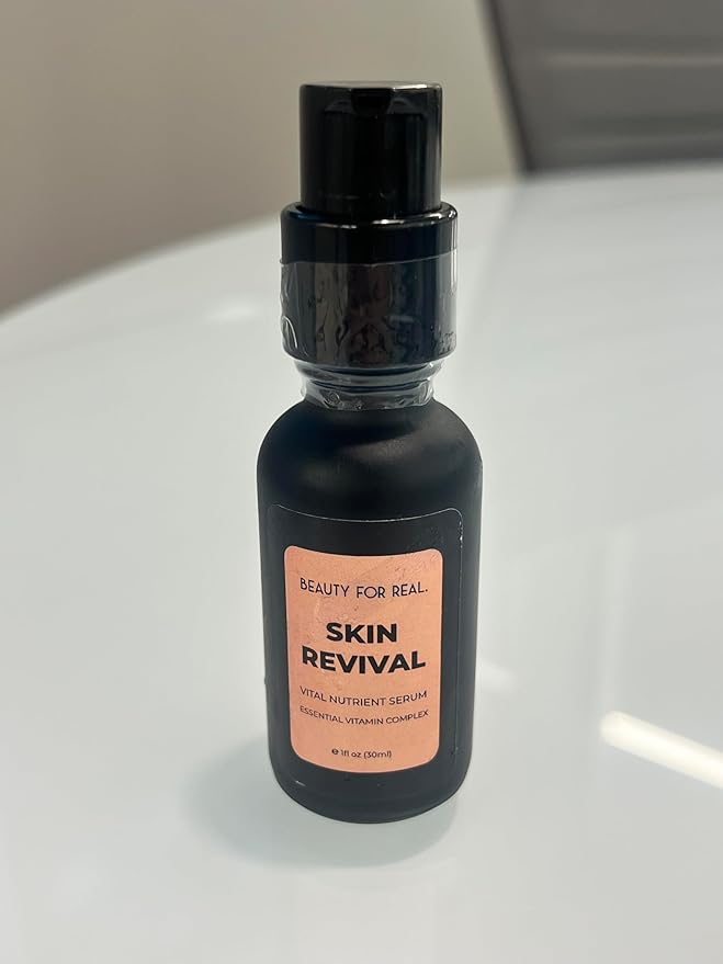 Beauty for Real Skin Revival Vital Nutrient Serum - Anti-Aging Skincare - Diminishes the Appearance of Fine Lines & Wrinkles - Hydrates, Repairs & Brightens Skin - With Vitamin A, B3 & C - 1 fl oz