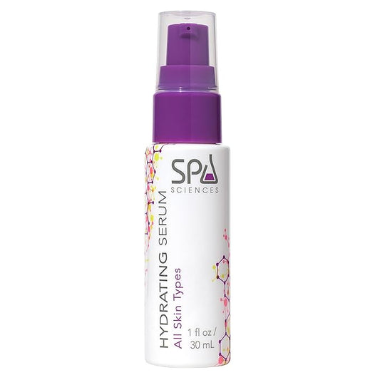Spa Sciences - Hydrating Serum - Made in the USA - With Hyaluronic Acid, Ceramides, Plankton Extract - Moisturize, Replenish, Plump - Vegan - For All Skin Types - 1.1oz