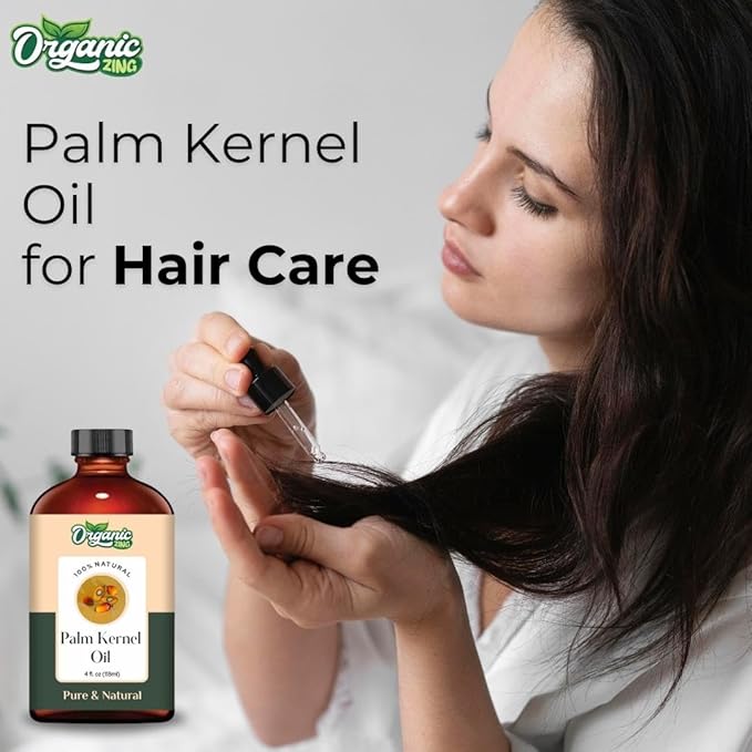 Palm Kernel (Elaeis Guineensis) Oil | Pure & Natural Carrier Oil for Skincare & Hair Care - 118ml/3.99fl oz