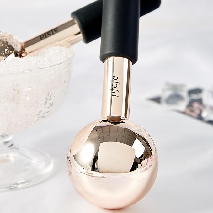 Ice Globes for Face & Eyes, Unbreakable Stainless Steel Cryo Sticks for Beauty Routines, Facials Cold Roller Colling Globes for Puffiness, Wrinkles, Dark Circles, Headaches