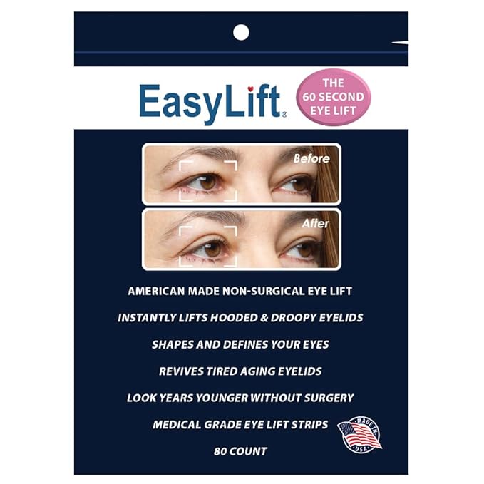 EasyLift The Original 60 Second Eye Lift - As Seen On TV - Lab Tested for Everyday Use - Made In America (Transparent, 80 Count)