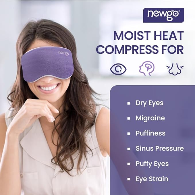 NEWGO Bundle of Cooling Eye Mask and Microwave Heated Eye Mask