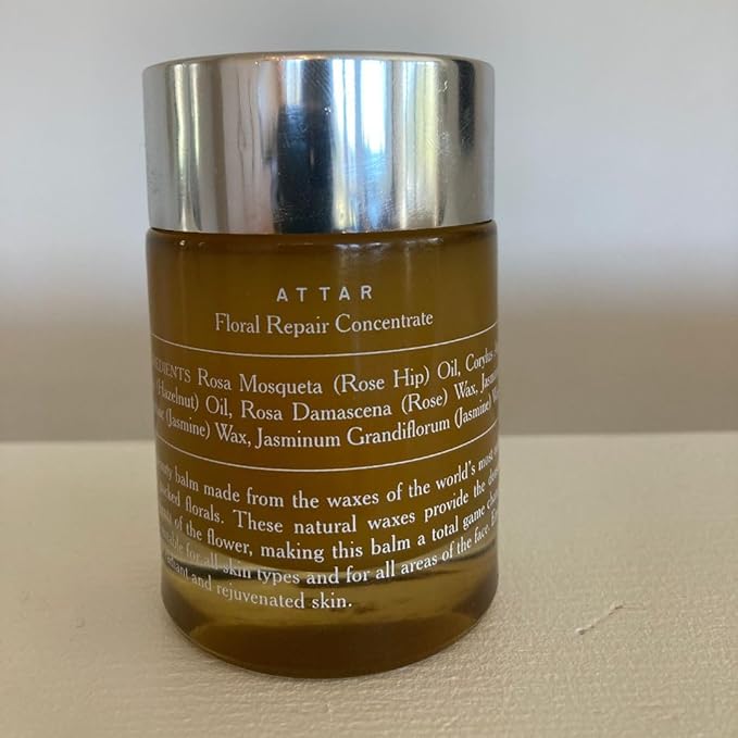 Attar Floral Repair Concentrate, 50ml, Face Moisturizer, Essential Oil Free, Nourishing Balm for Radiant Glow, Hazelnut, Rosehip Seed, Rare Rose Extracts, Jasmine Sambac