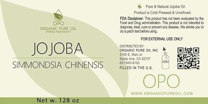 Golden Jojoba Oil - Pure Cold Pressed, Non-GMO, Bulk 128 oz - 1 Gallon Hohoba Carrier Oil for DIY, Formulations, Essential Oils, Cleansing, Moisturizer for Face, Hair, Body, by Organic Pure Oil