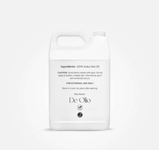 | Kukui Nut Oil | 100% Pure & Natural | Imported from Hawaii | Cold Pressed | Carrier Oil for Skin, Face, Hair, Soap Making | (7 LBS)