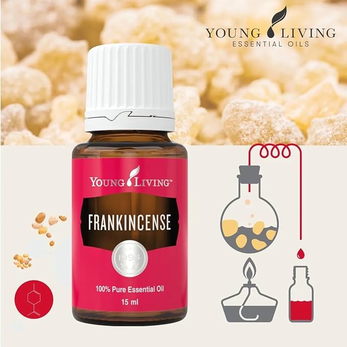 Young Living Frankincense Essential Oil - Pure & Premium Grade - Warm, Spicy Aroma - Promotes Relaxation, Calmness & Holistic Wellness Journey - 15ml Bottle