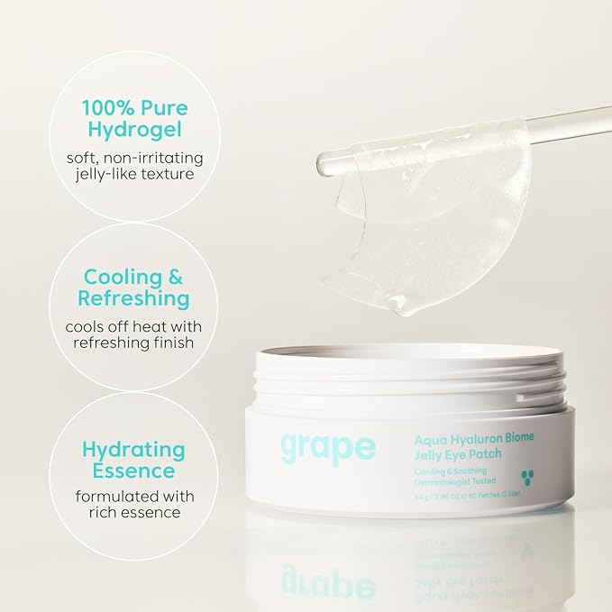 THANKYOU FARMER Grape Aqua Hyaluron Biome Jelly Eye Patch 60 Patches