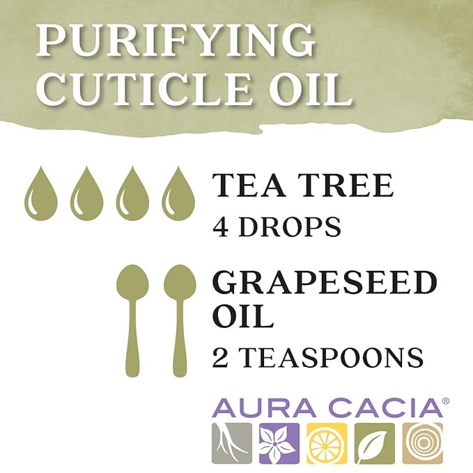 Aura Cacia 100% Pure Tea Tree Essential Oil, 100% Pure Therapeutic Grade, 15 ml in Box, Melaleuca alternifolia