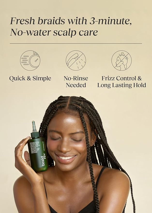 Braid Rev Scalp Cleansing Toner & Sleeping Oil Balm Set, Scalp Treatment for Itchy Hair, Nourishing for Dry Scalp, Moisturizing Braid, Detoxify
