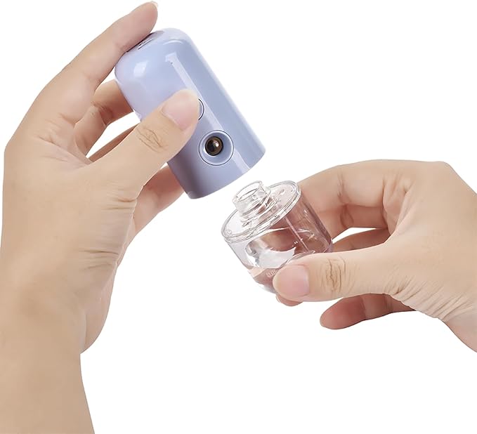 Kingsmile Nano Mist Sprayer,Electric Handy Little Nano Mister with Fine Mist, Portable Face Mister for Lashes & Daily Make Up, Mini Face Humidifier, Nano Facial Mister with 1OZ /30ML Water Tank Blue