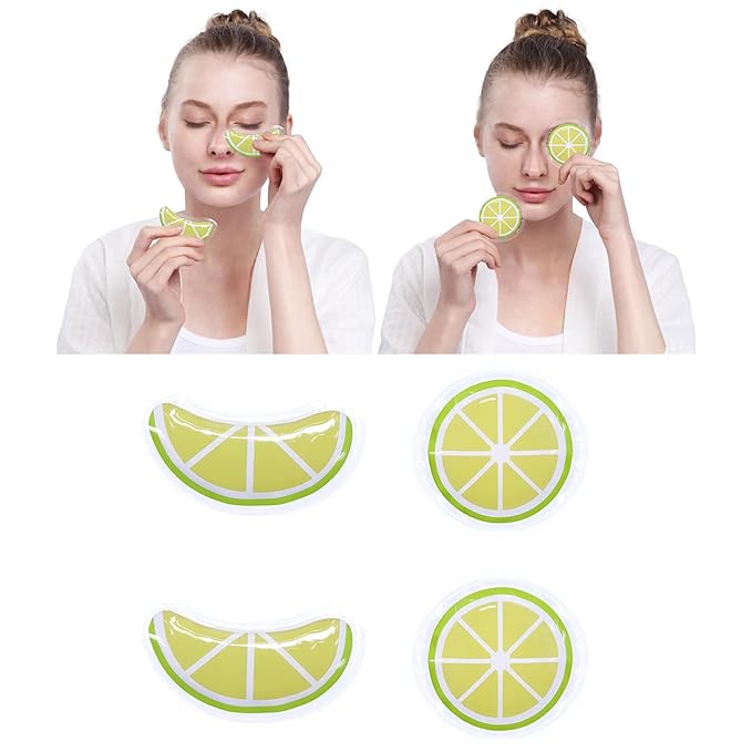 Gel Ice Pack Reusable Cooling Eye Pads and Under Patches,Eye Hot Cold Treatment for Redness,Pain Relief Relax