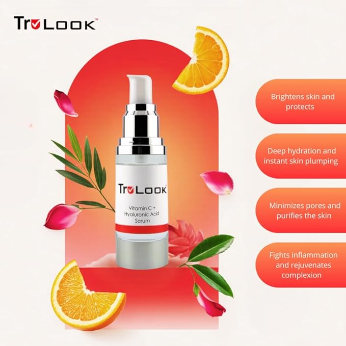 Vitamin C + hyaluronic Acid Serum, Anti Aging, Anti Wrinkle, Improves Dark Spots, Tone, & Fine Lines Made is USA