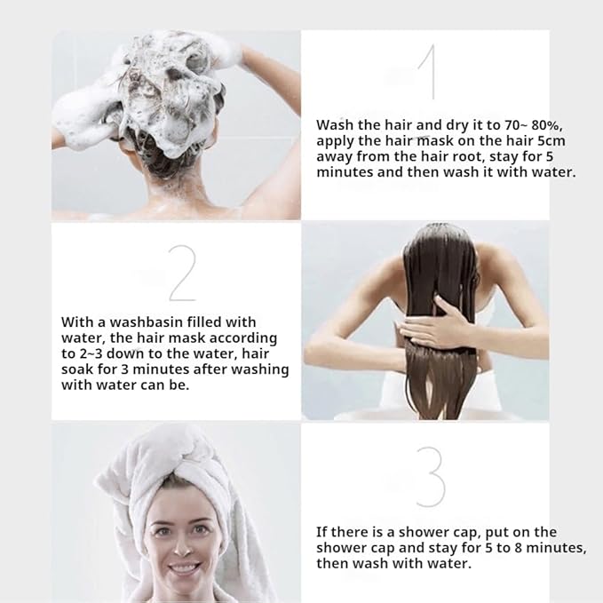 Hair Treatment Deep Repair Conditioning Argan Oil Hair Mask Essence for Dry Damaged Hair All Hair Types 8.8 oz