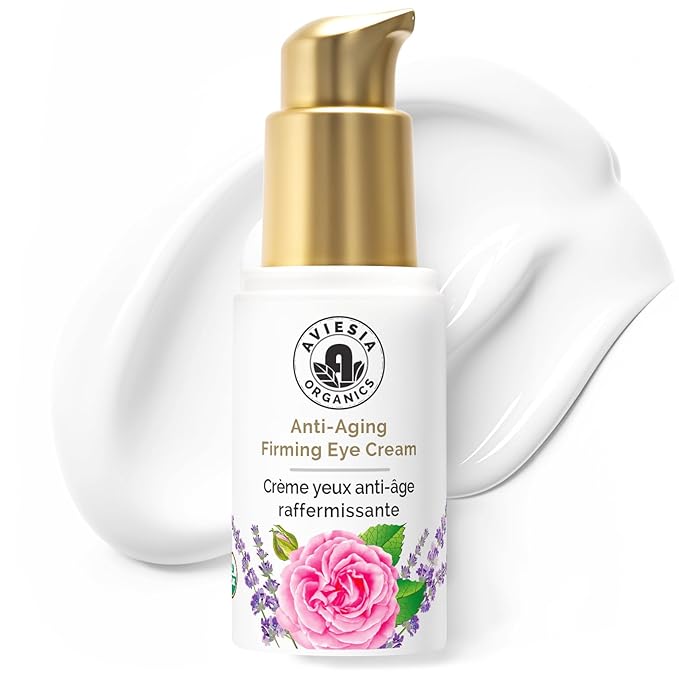 Deep Moisture Anti Aging Firming Eye Cream – USDA Certified, Plump & Hydrate , Smooth Wrinkles, Fine Lines,Dark Circles under eye treatment, Eye Cream for Puffiness and Bags Under Eyes 15ml