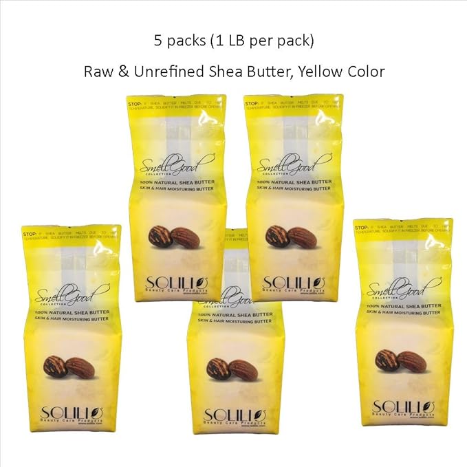 African Raw Unrefined Shea Butter, 5 Pound