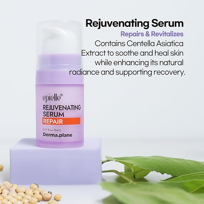 epielle & Tinkle Complete Safe Dermaplane Starter Kit: Safe Facial Renewal System Cleanser, Multi-Balm, Dermaplane Tool, Hydrating Mask & Serum, Peach Fuzz Removal Stocking Stuffer Dermaplaning Kit