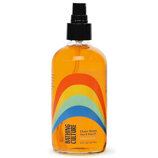 Bathing Culture - Organic Outer Being Face + Body Oil | Natural, Biodegradable, Sustainable, Vegan Personal Care (8 fl oz | 236 ml)