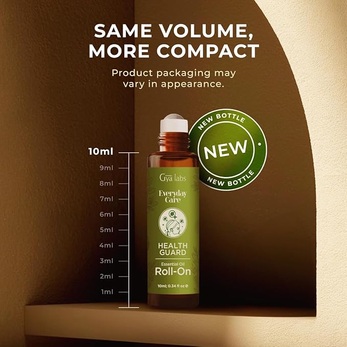 Gya Labs Health Guard Essential Oil Roll on - Protective On Guard Essential Oil Roller - 100% Pure Natural, Aromatherapy Blend with Tea Tree & Eucalyptus, Travel Size (0.34 Fl Oz)