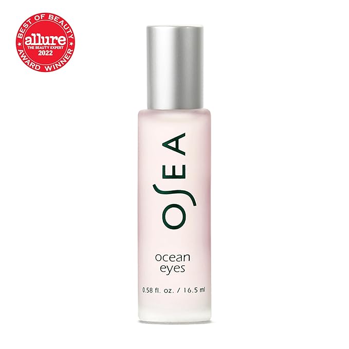 OSEA Ocean Eyes® Age-Defying Eye Serum - For Dark Circles, Puffiness - Cooling Roller Ball Applicator - Hyaluronic Acid, Peptides - Clean Skincare - Vegan & Cruelty-Free Anti-Aging Under Eye Treatment