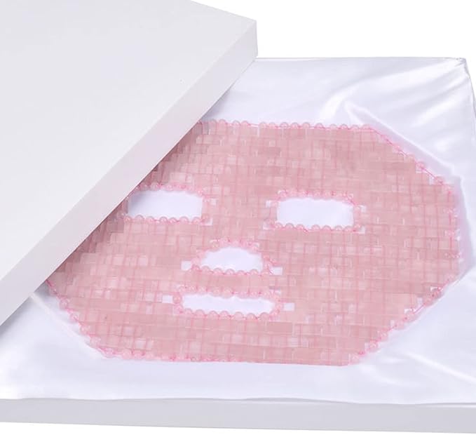 ideayard Rose Quartz Mask｜100% All Natural Jade Face Mask｜Diminish Puffiness｜Soothe Eye Fatigue｜Dark Circles Face Caring